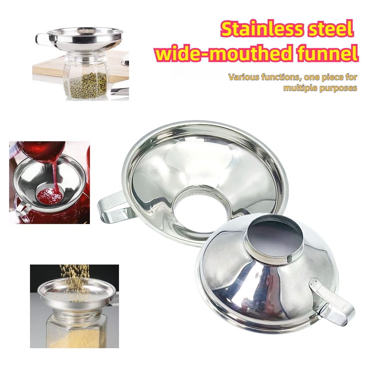Home Cooking Oil - قمع مطبخ فاخر من الفولاذ المقاوم