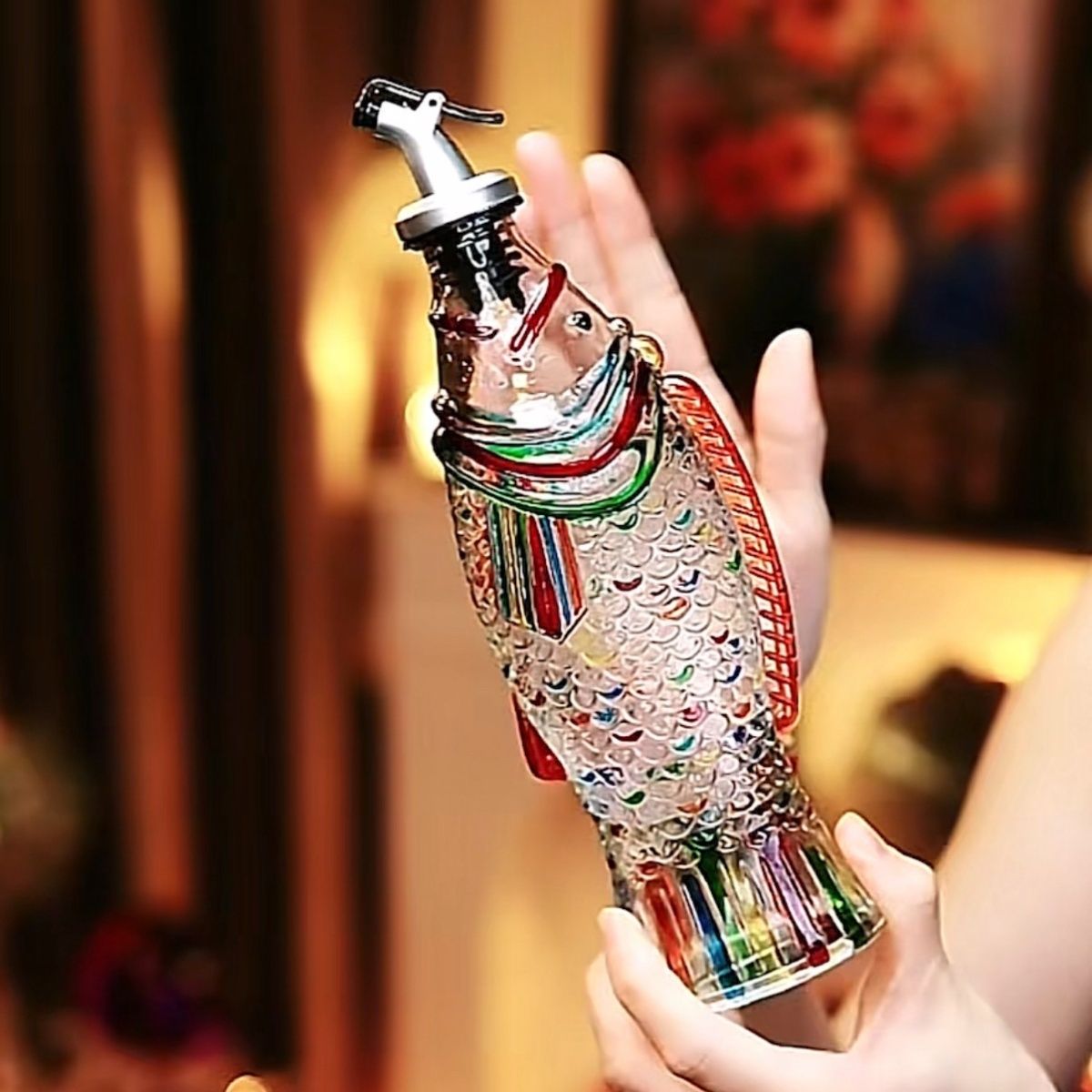 المنزل المطبخ زجاجة خل رسمت با - مراجعة Home Cooking Oil وسعره