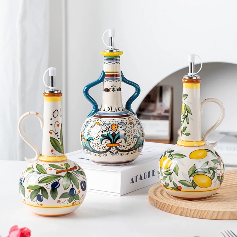 زجاجة زيت سيراميك، زجاجة صلصة  - مراجعة Home Cooking Oil وسعره